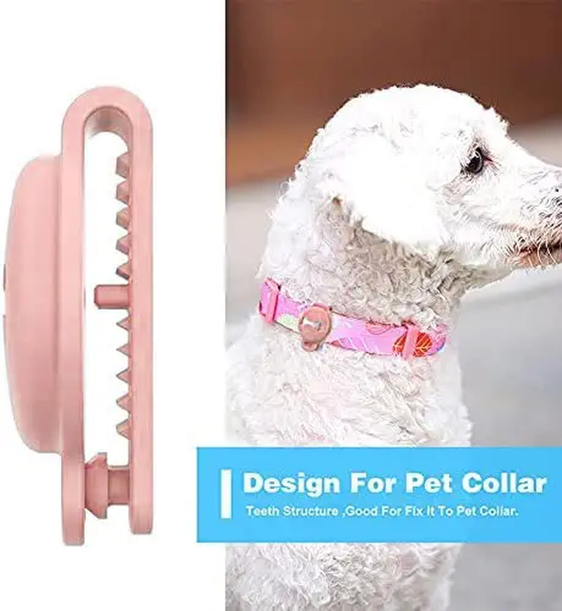 Skywin Silicone Airtag Case for Pet Collar - Case for Air Tag Dog Collar Protects Device from Dust and Damage - Anti-Lost Air Tags Holder for Cat, Dog and Other Pets (Pink)