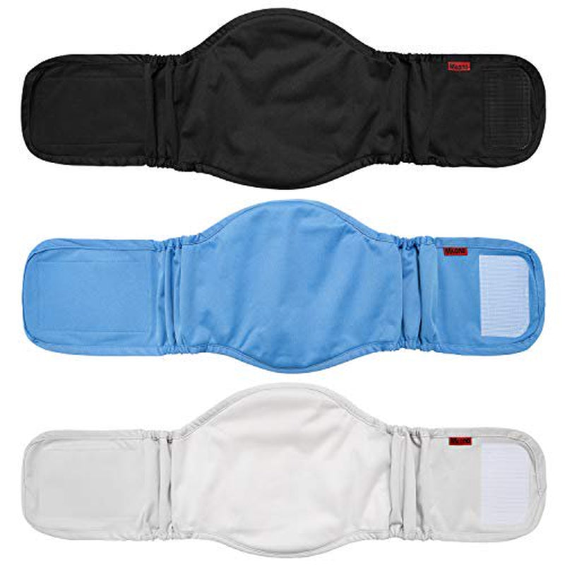 Mkono Male Dog Wraps Reusable Dog Diapers Male Belly Band Washable Diapers,Highly Absorbent Belly Bands for Small and Medium Dogs(3 Pack), Medium Animals & Pet Supplies > Pet Supplies > Dog Supplies > Dog Diaper Pads & Liners Mkono   