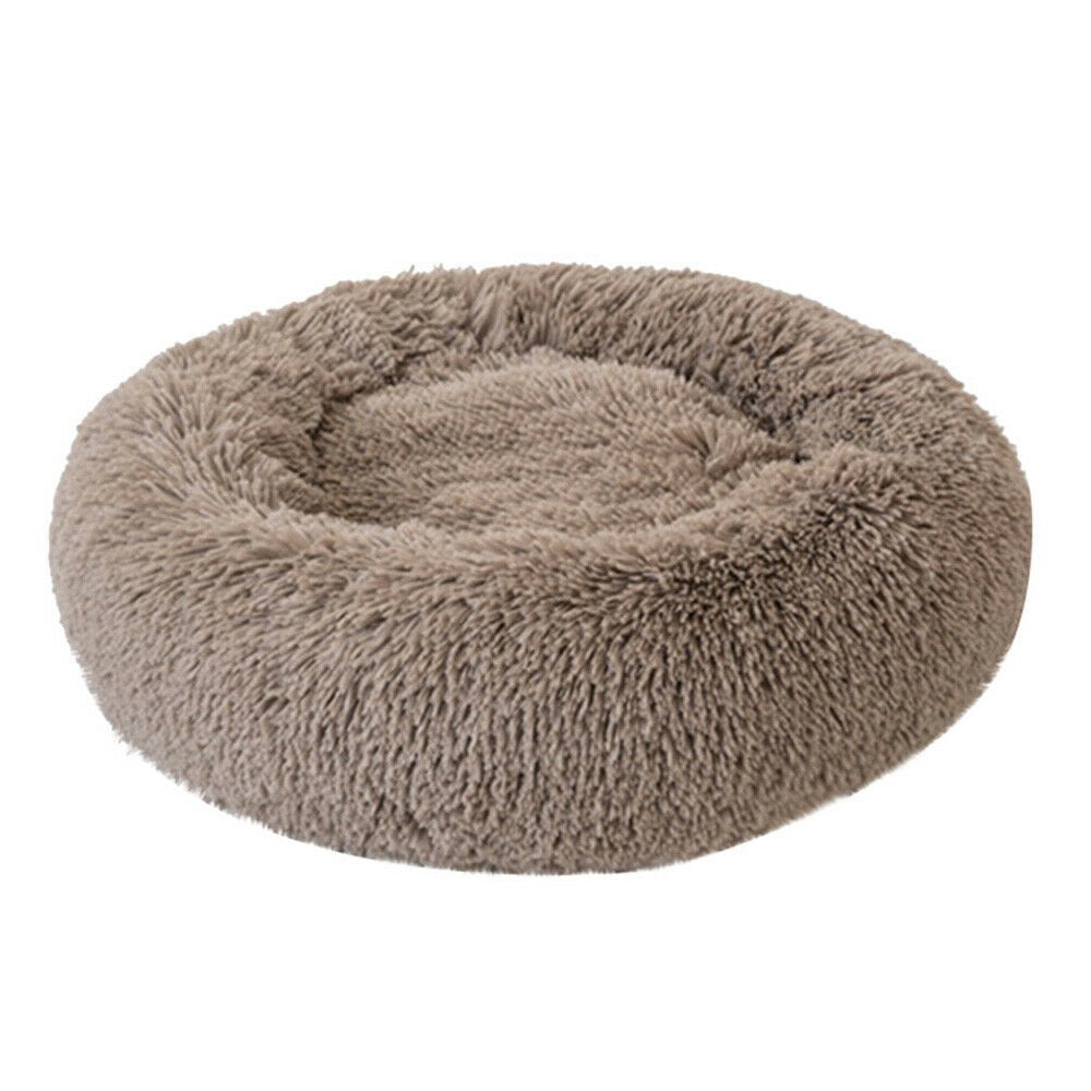 Round Plush Pet Bed for Dogs & Cats,Fluffy Soft Warm Calming Bed Sleeping Kennel Nest Animals & Pet Supplies > Pet Supplies > Cat Supplies > Cat Beds source max 31" Khaki 