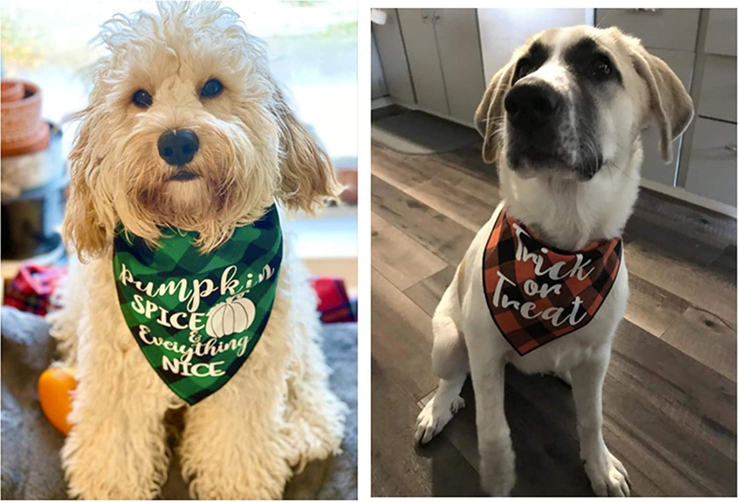 Holiday Plaid Dog Bandanas 3 Pack, Halloween Thanksgiving Christmas Scarf Set for Dogs Animals & Pet Supplies > Pet Supplies > Dog Supplies > Dog Apparel JPB   