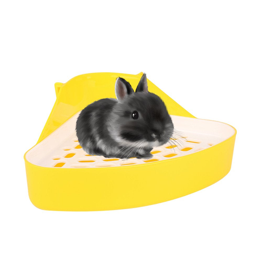 Mewmewcat Animal Litter Potty Trainer Toilet Corner Litter Bedding Box Pet Pan for Baby Chinchillas Small Guinea Pigs Ferret Animals & Pet Supplies > Pet Supplies > Small Animal Supplies > Small Animal Bedding Mewmewcat Yellow  