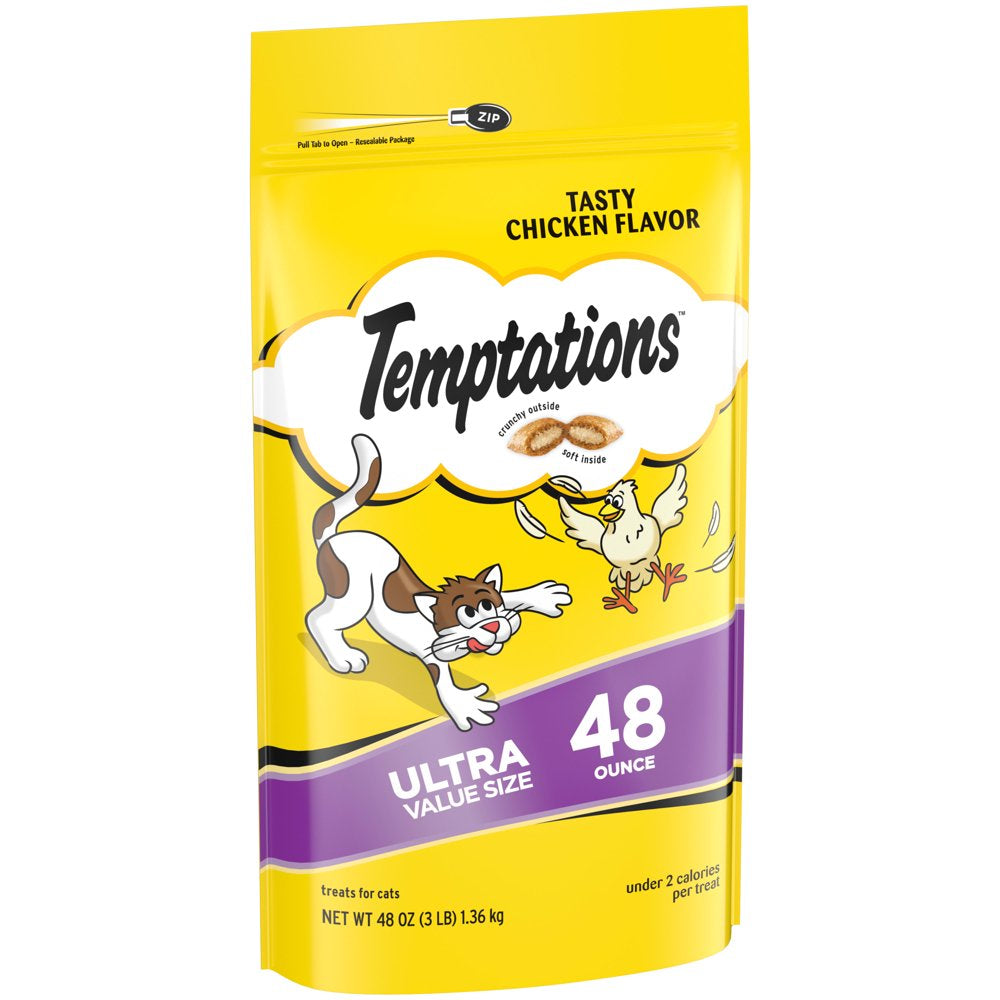 Temptations Chicken Flavor Topper, Crunchy & Soft Treat for Cat, 48 Oz. Animals & Pet Supplies > Pet Supplies > Cat Supplies > Cat Treats Mars Petcare   