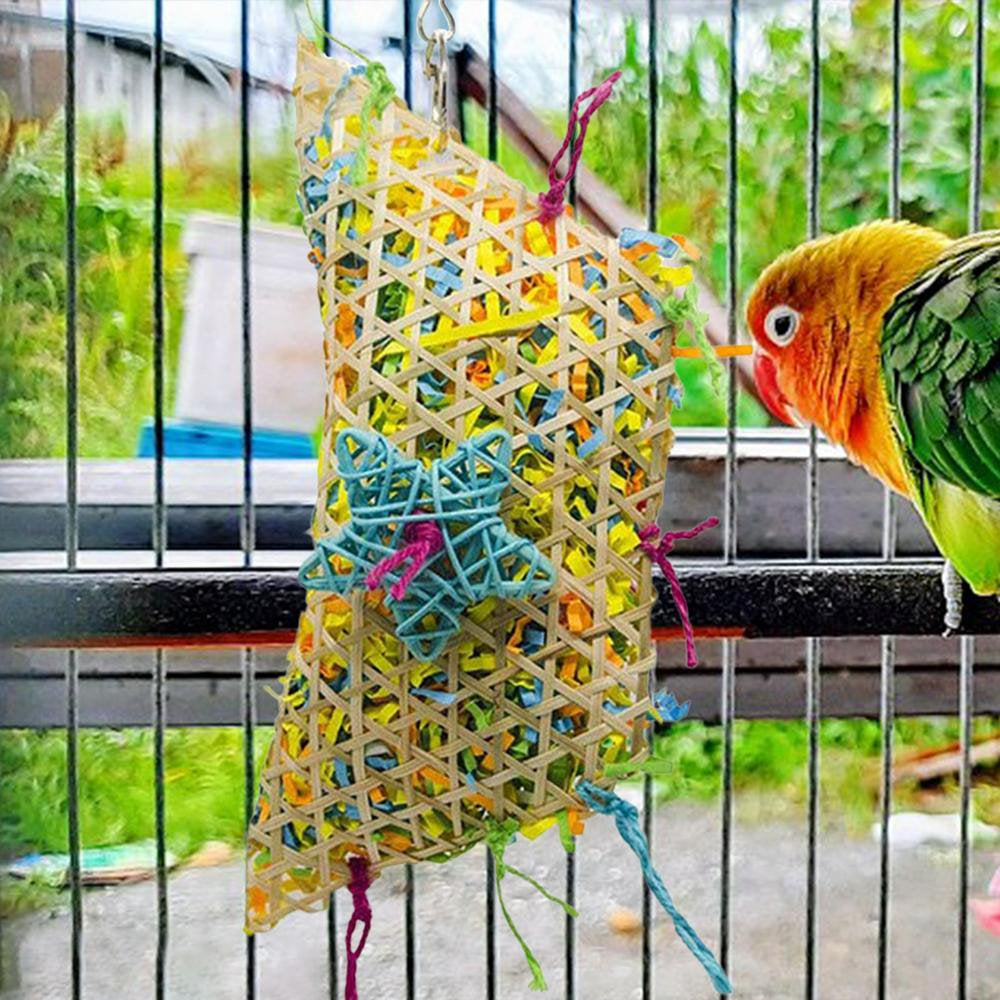 Fovolat Bird Chewing Toys Bird Shredding Toys Parrot Cage Shredder Toy Bird Shredding Toys Relieves Boredom Bird Chew Toys Enhance Mood Parrot Cage Shredder Accessories for Cockatiel Astonishing Animals & Pet Supplies > Pet Supplies > Bird Supplies > Bird Cage Accessories Fovolat   