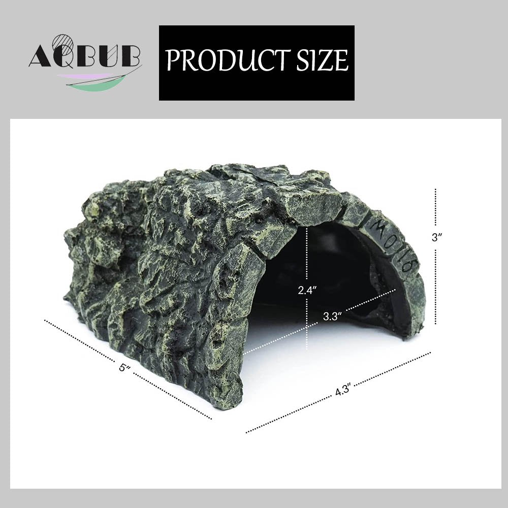 Reptile Hideout Cave Mini Aquarium Decoration Decoration Hidden Habitat Quit Box Shelter Rock Terrarium Turtle House Sun Lizard Gecko Spider Frog Fish Amphibian Animals & Pet Supplies > Pet Supplies > Reptile & Amphibian Supplies > Reptile & Amphibian Habitats KOL PET   