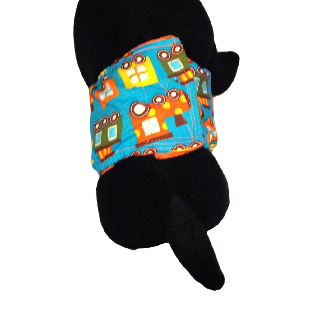 Barkertime Choo Choo Train Washable Dog Belly Band Male Wrap - Made in USA Animals & Pet Supplies > Pet Supplies > Dog Supplies > Dog Diaper Pads & Liners Barkertime   