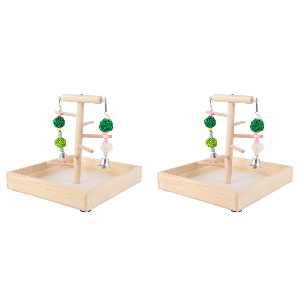 Frcolor Stand Play Parrot Bird Macaw Cockatiel Exercise Gym Playstand Toys Wood Perch Training Playground Budgie Playpen