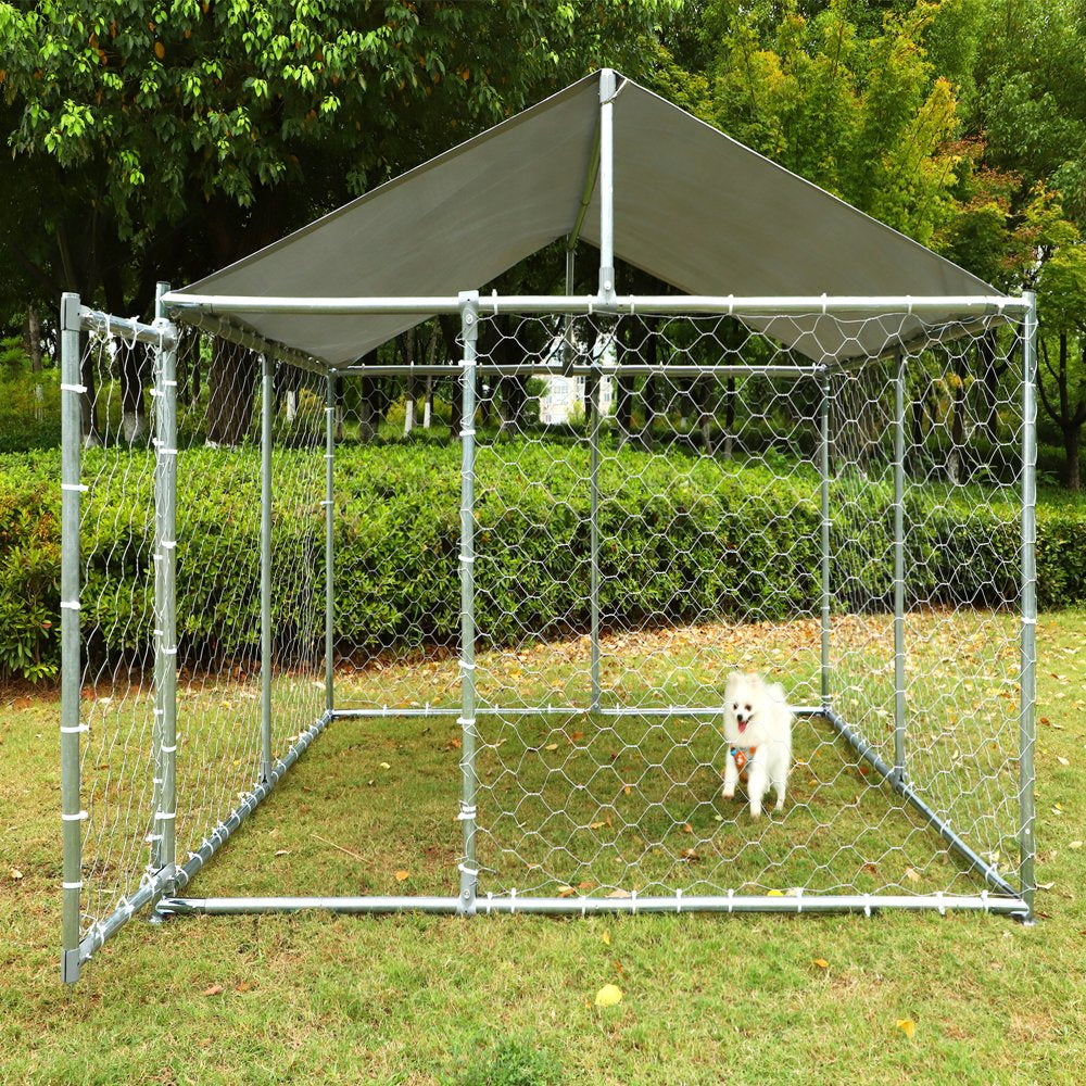 Magic Union Outdoor Dog Kennel,Large Dog Playpen Outdoor Dog Fence for Backyard Dog Run with Waterproof Cover Animals & Pet Supplies > Pet Supplies > Dog Supplies > Dog Kennels & Runs Magic Union   