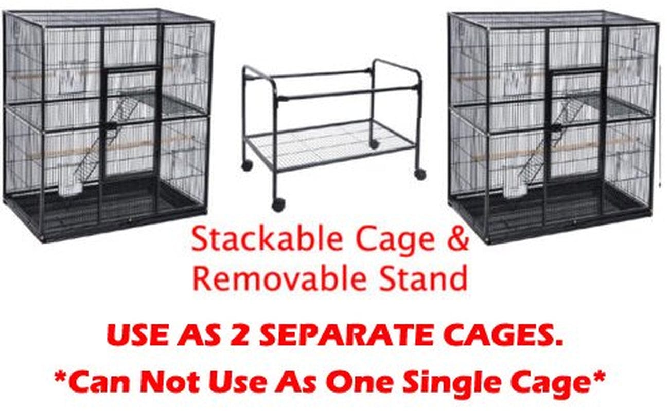 74" X-LARGE Double Stacker Multi-Level Small Animal Critter Rolling Stand Mouse Habitats Ferret Cage Guinea Pig Chinchilla Sugar Glider Rats Mice Hamster Gerbil Hedgehog Squirrel Rodent Degu Dagus Animals & Pet Supplies > Pet Supplies > Small Animal Supplies > Small Animal Habitats & Cages Mcage   