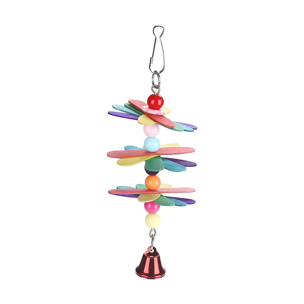 OTVIAP Pet Bird Parrot Colorful Beads Bell Toys Chewing Swing Cage Accessory, Cage Swing Toy, Parakeet Toy Animals & Pet Supplies > Pet Supplies > Bird Supplies > Bird Cage Accessories FAGINEY   