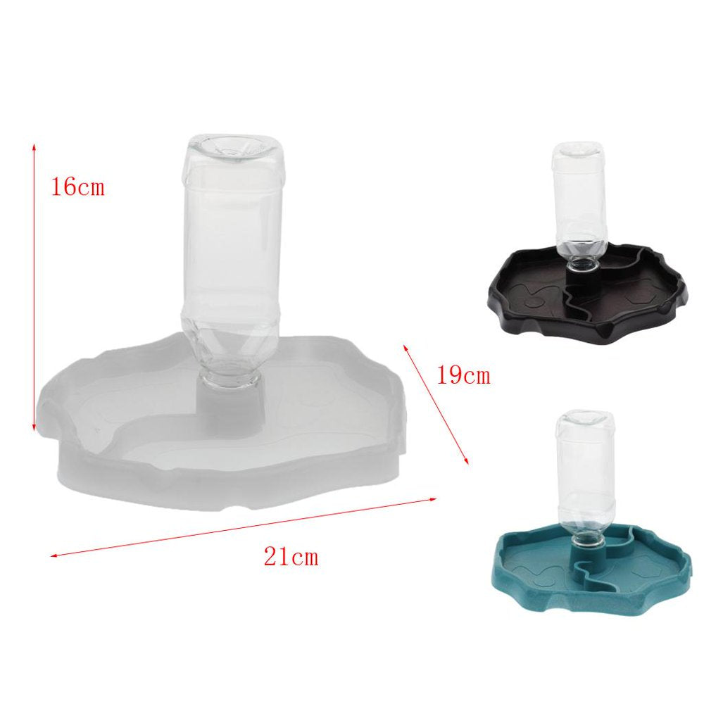 Reptile Waterer Refilling Water Dispenser Feeding Water Bowl with Bottle, Automatic Reptile Tortoise Gecko Feeding Bowl , Noctilucence Animals & Pet Supplies > Pet Supplies > Small Animal Supplies > Small Animal Habitat Accessories FITYLE   