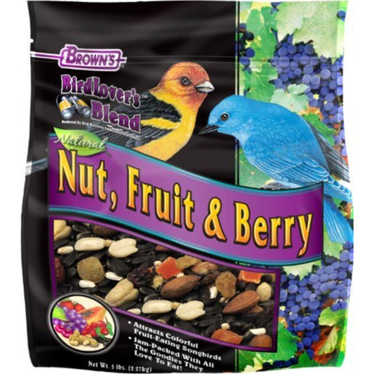 F.M. Brown'S Bird Lover'S Blend Fruit Nut and Berry, 5-Pound Animals & Pet Supplies > Pet Supplies > Bird Supplies > Bird Food F.M. Brown's Sons, Inc.   