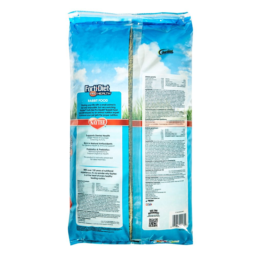 Kaytee Forti-Diet Pro Health Adult Rabbit Food 10Lb Animals & Pet Supplies > Pet Supplies > Small Animal Supplies > Small Animal Food Central Garden and Pet   