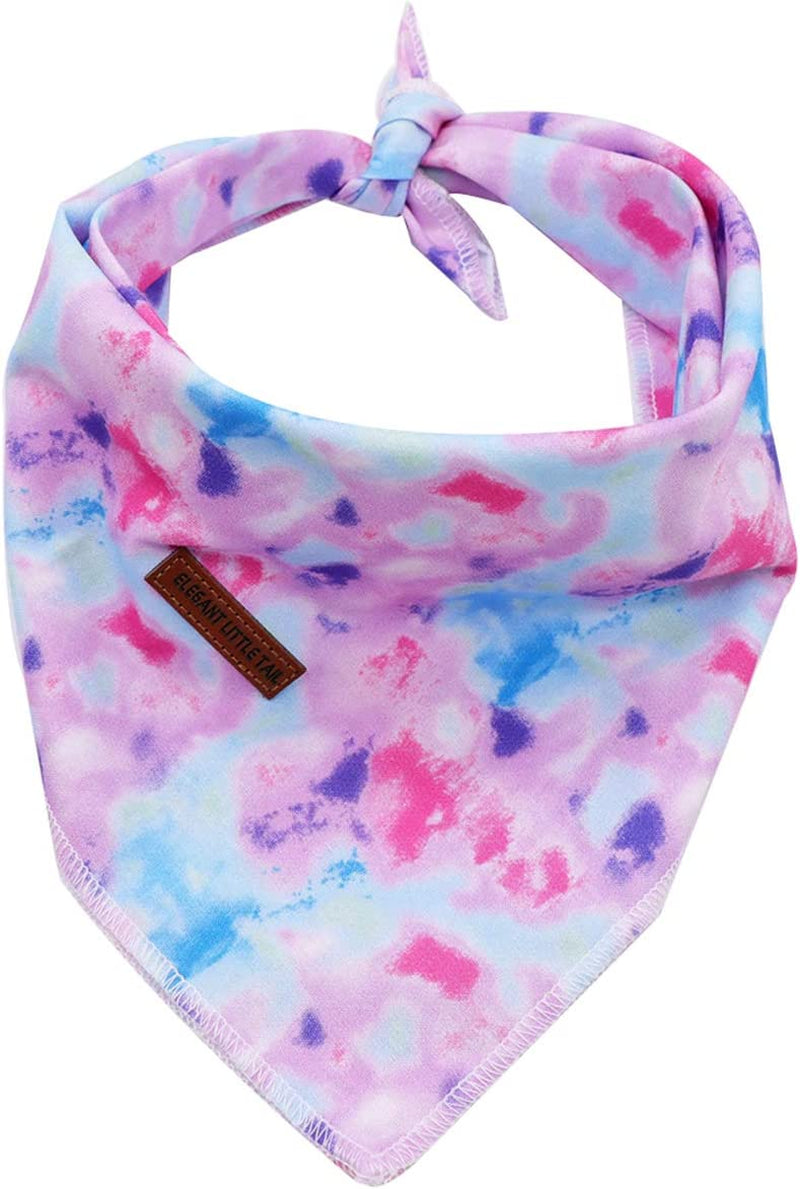 Elegant Little Tail Dog Bandana for Boy Girl Small Medium Large Dogs, Comfortable Dog Bibs Scarf, Adjustable Square Dog Kerchief Animals & Pet Supplies > Pet Supplies > Dog Supplies > Dog Apparel Elegant little tail Colorful Large (Pack of 1) 