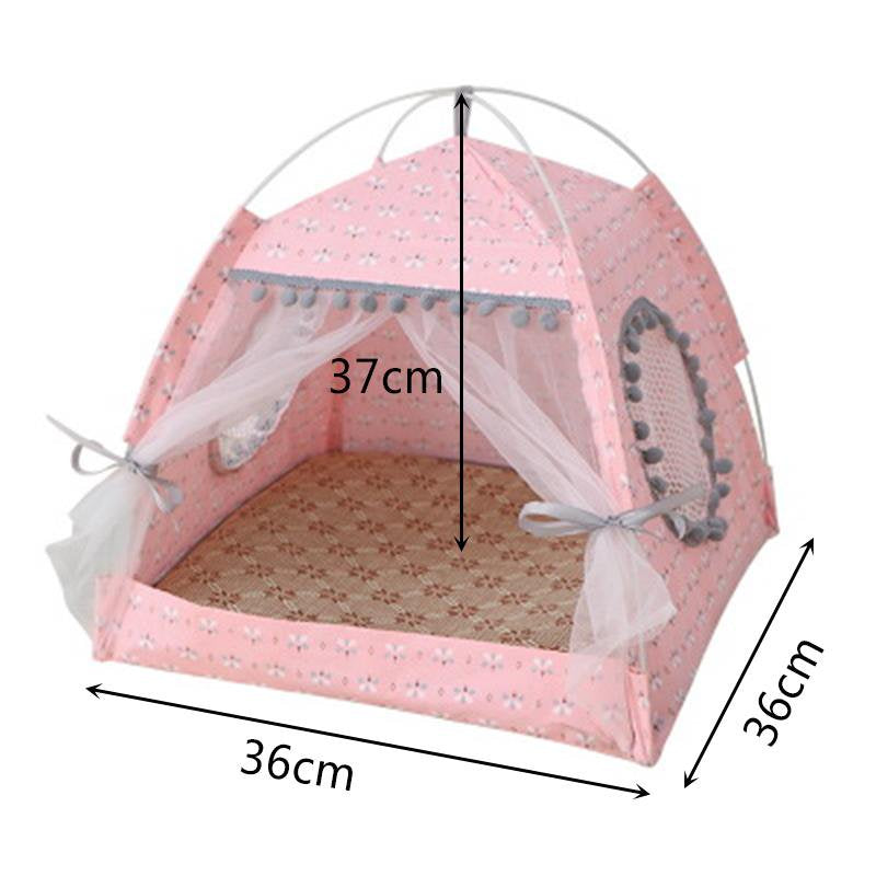 Ecosprial Pet Tent Cat Bed Cat House Bed Cat Igloo 2-In-1 Self-Warming Comfortable Triangle Cat Tent House Foldable Puppy Cat House Animals & Pet Supplies > Pet Supplies > Dog Supplies > Dog Houses ECOSPRIAL   