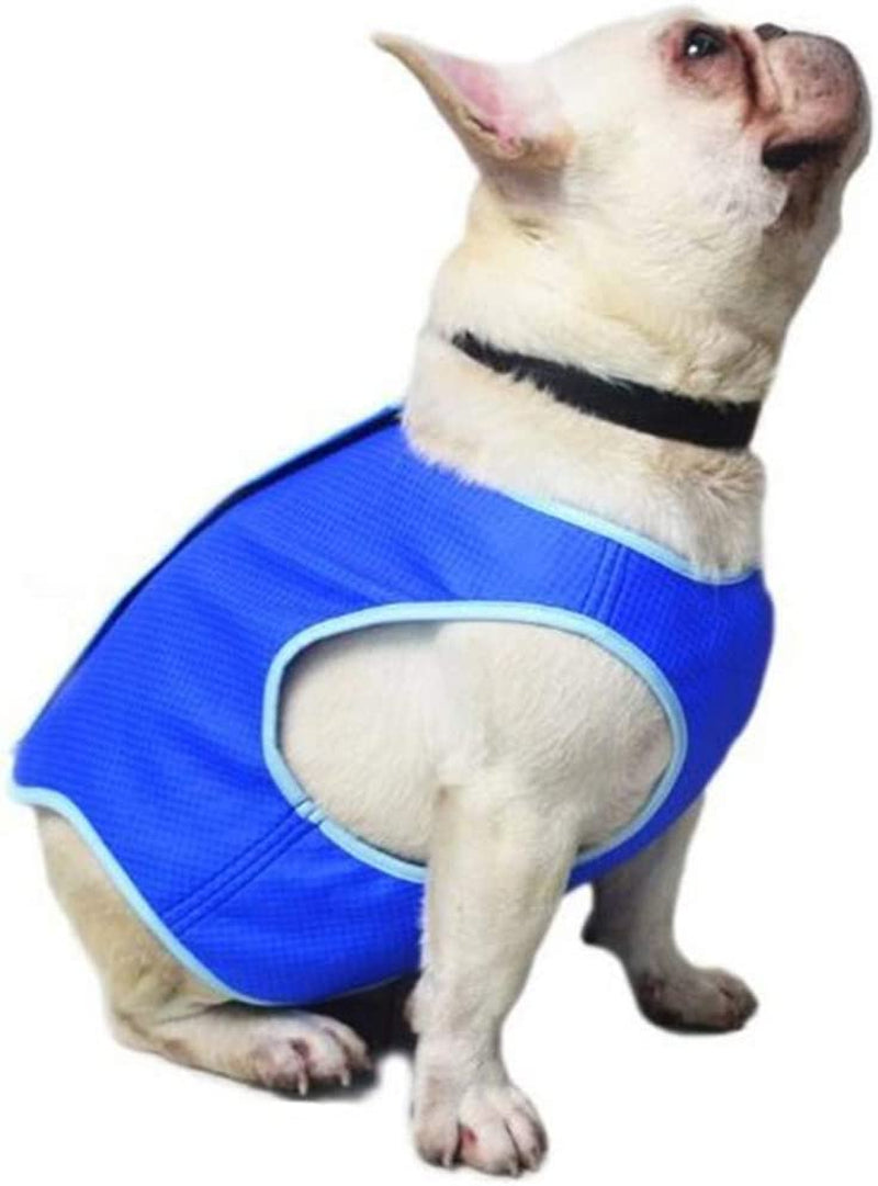 TEHAUX Dog Shirt, Dog Cooling Vest Adjustable Pet Cooling Coat Breathable Dog Cooling Vest Harness Dog Summer Jacket for Dogs (Blue, Size M) Animals & Pet Supplies > Pet Supplies > Dog Supplies > Dog Apparel TEHAUX   