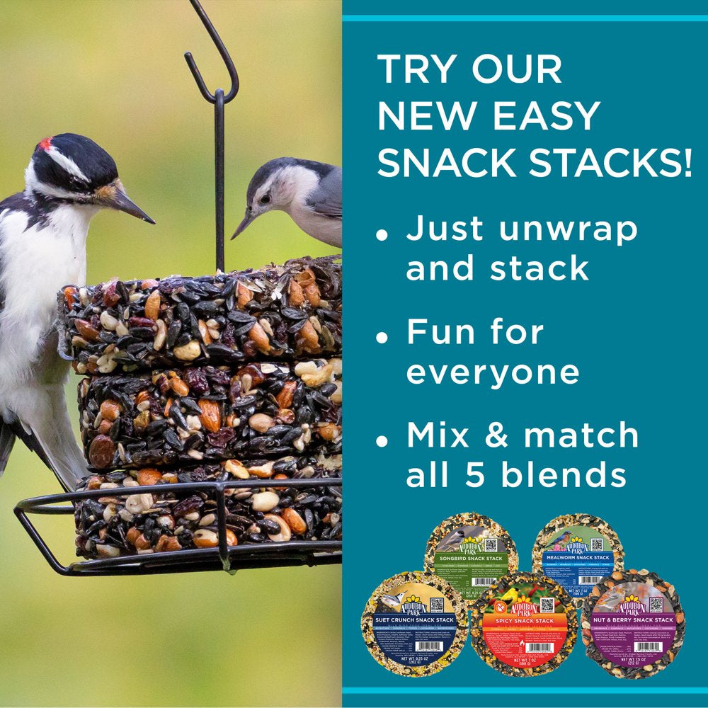 Audubon Park Songbird Snack Stack Wild Bird Food, New, 8.25 Oz. Animals & Pet Supplies > Pet Supplies > Bird Supplies > Bird Food Global Harvest Foods Ltd.   