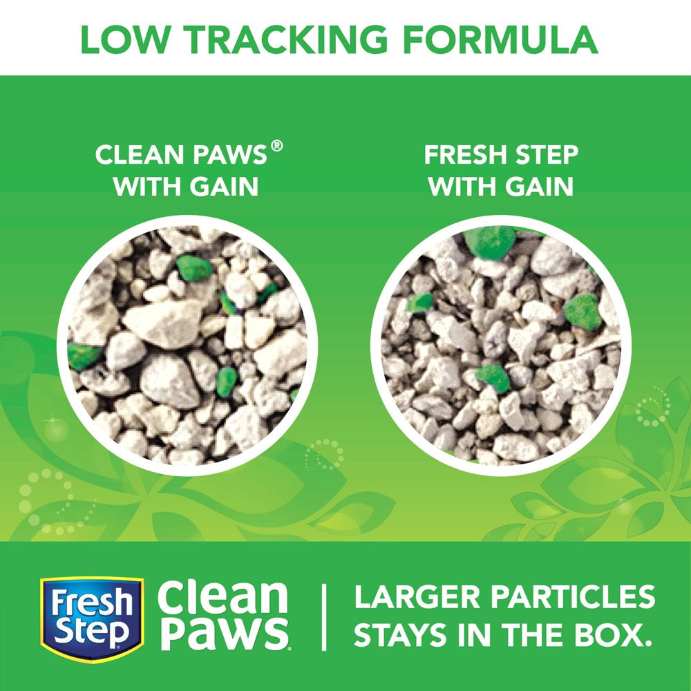 Fresh Step Clean Paws Cat Litter, Clumping Cat Litter with Febreze, Gain Sent - 22.5 Lbs Animals & Pet Supplies > Pet Supplies > Cat Supplies > Cat Litter The Clorox Company   