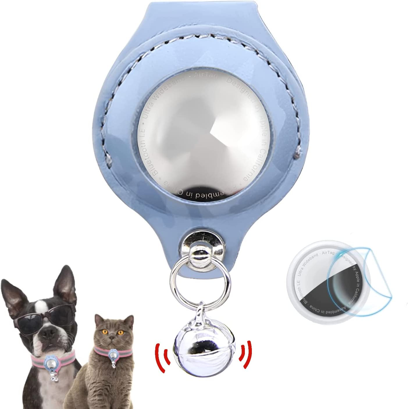 LXUEO Airtag Dog Collar Holder, Reflective Dog Cat Collar with Protective Airtag Holder Case, Soft Adjustable Dog Collar with Anti-Lost Airtag Holder and Airtag Films Electronics > GPS Accessories > GPS Cases LXUEO BLUE One Size 