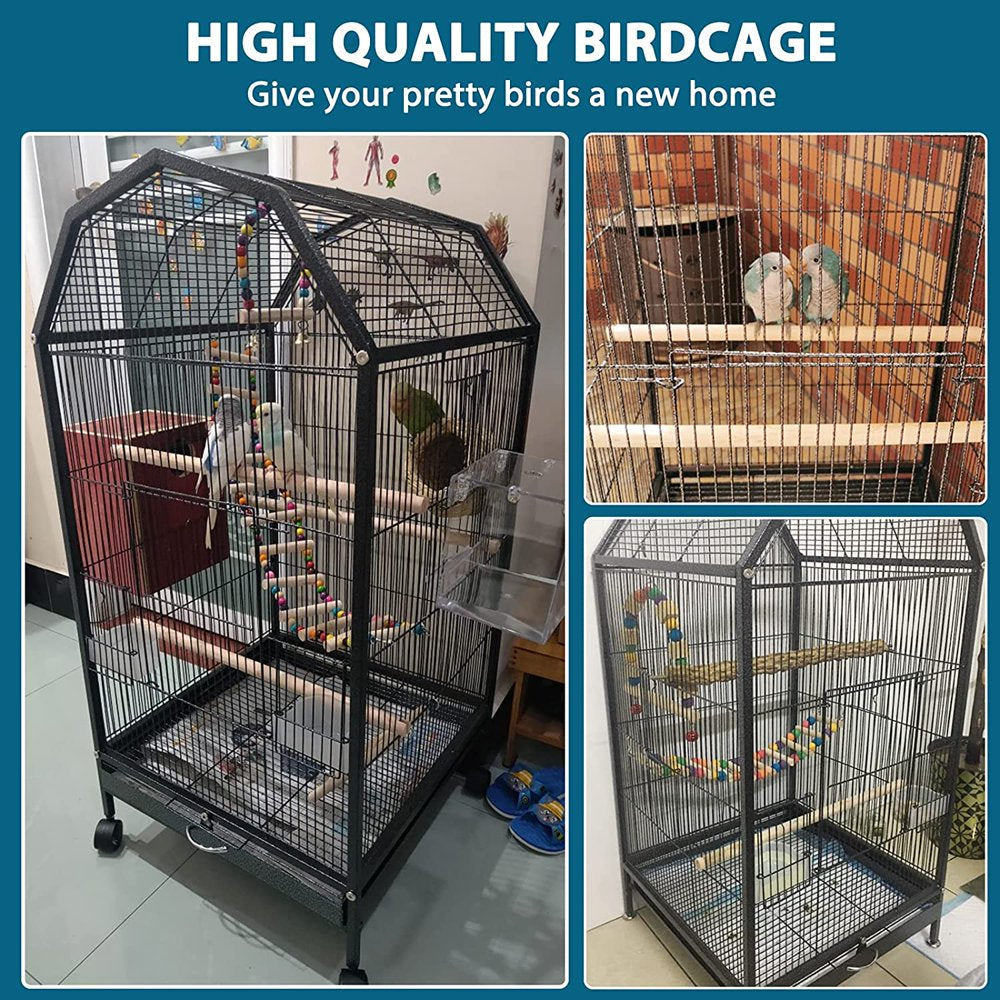 ENKERN Parakeet Bird Cage with Stand Metal Pet Bird Flight Cages Large Finch Bird Cage for Conure Canary Parekette Macaw Finch Cockatoo Budgie Cockatiels Parrot Pet Animals & Pet Supplies > Pet Supplies > Bird Supplies > Bird Cages & Stands ENKERN   