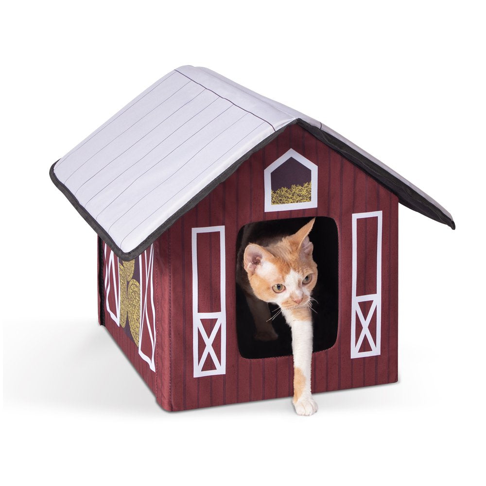 K&H Pet Products Outdoor Kitty House Cat Shelter (Unheated) Olive/Black 19 X 22 X 17 Inches Animals & Pet Supplies > Pet Supplies > Dog Supplies > Dog Houses Central Garden and Pet Barn Design  