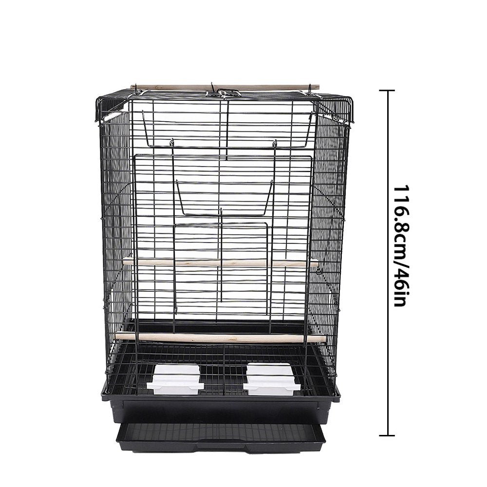 Hi.Fancy Metal Bird Cage Home Birdcage Food Feeding Cups Wooden Perch Stands Small Medium Size Bird Supplies Animals & Pet Supplies > Pet Supplies > Bird Supplies > Bird Cages & Stands Hi.FANCY   