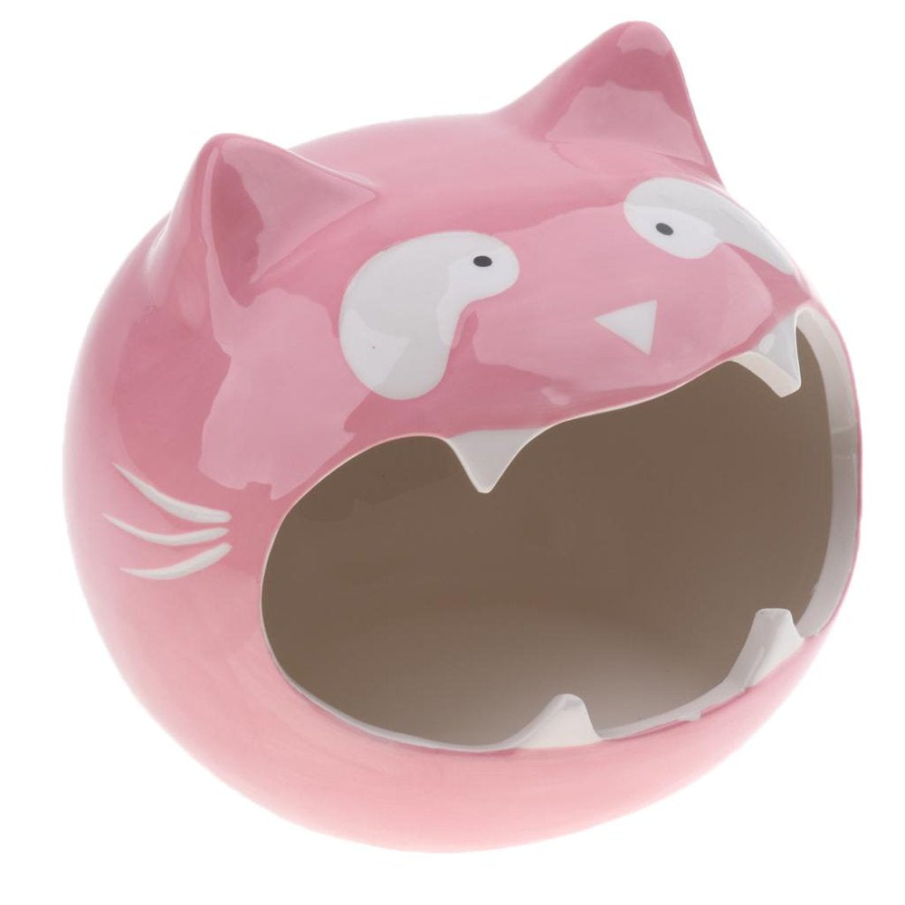 Ceramic Hamster House Summer and Cool Small Animal Habitat Cage Accessories Pink Animals & Pet Supplies > Pet Supplies > Small Animal Supplies > Small Animal Habitats & Cages HOMYL Pink  