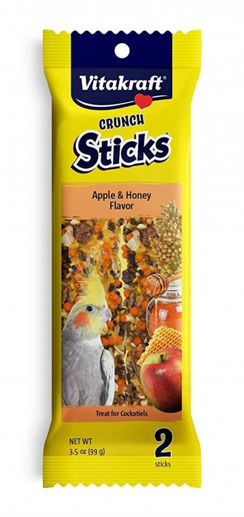 Vitakraft Crunch Sticks Apple & Honey Cockatiels Treats 2 Count Pack of 4 Animals & Pet Supplies > Pet Supplies > Bird Supplies > Bird Treats Vitakraft   