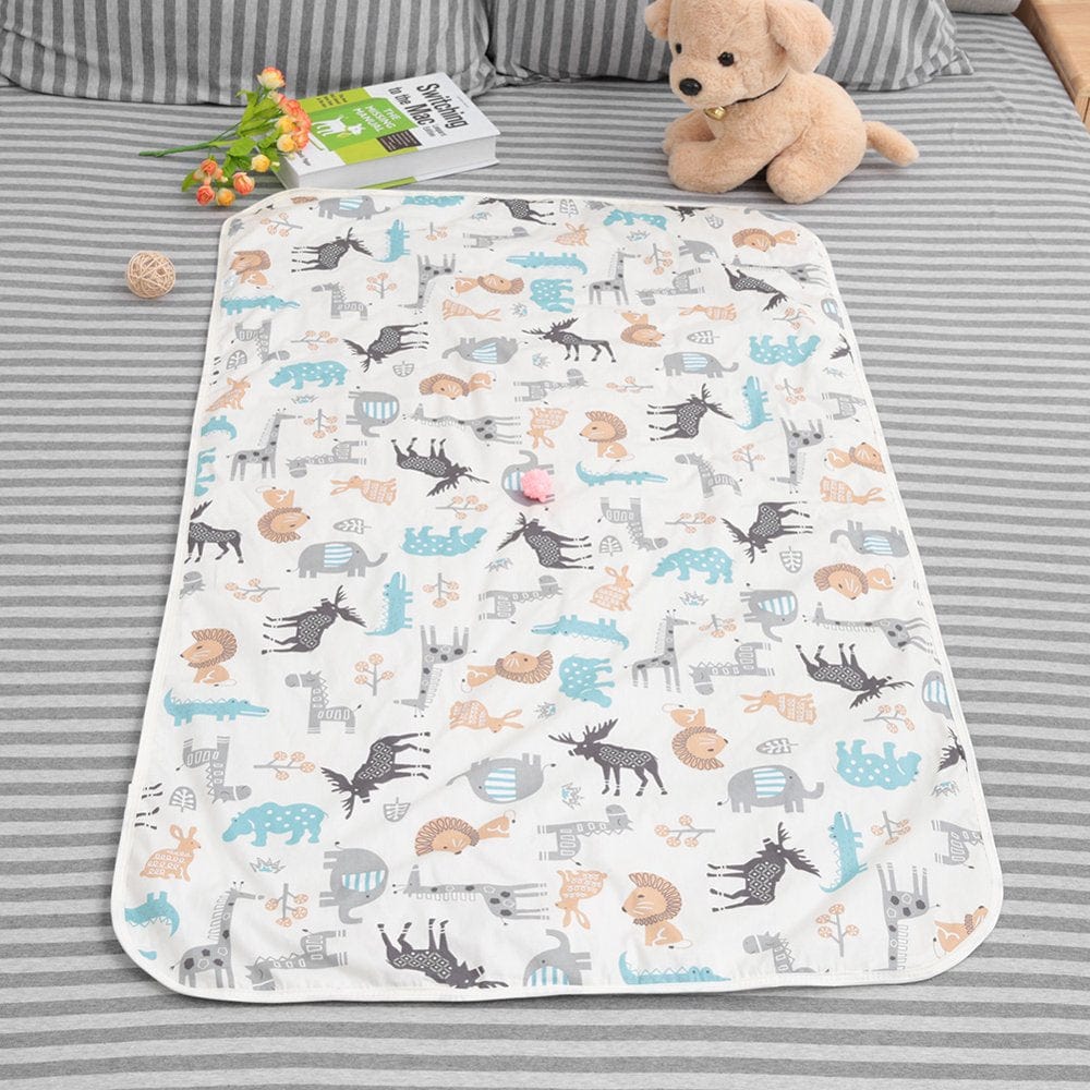 75 X 120Cm 3Layers Cotton Waterproof Baby Urine Pad Mat Bed Nappy Liner(Beige Deer) Animals & Pet Supplies > Pet Supplies > Dog Supplies > Dog Diaper Pads & Liners Domqga   