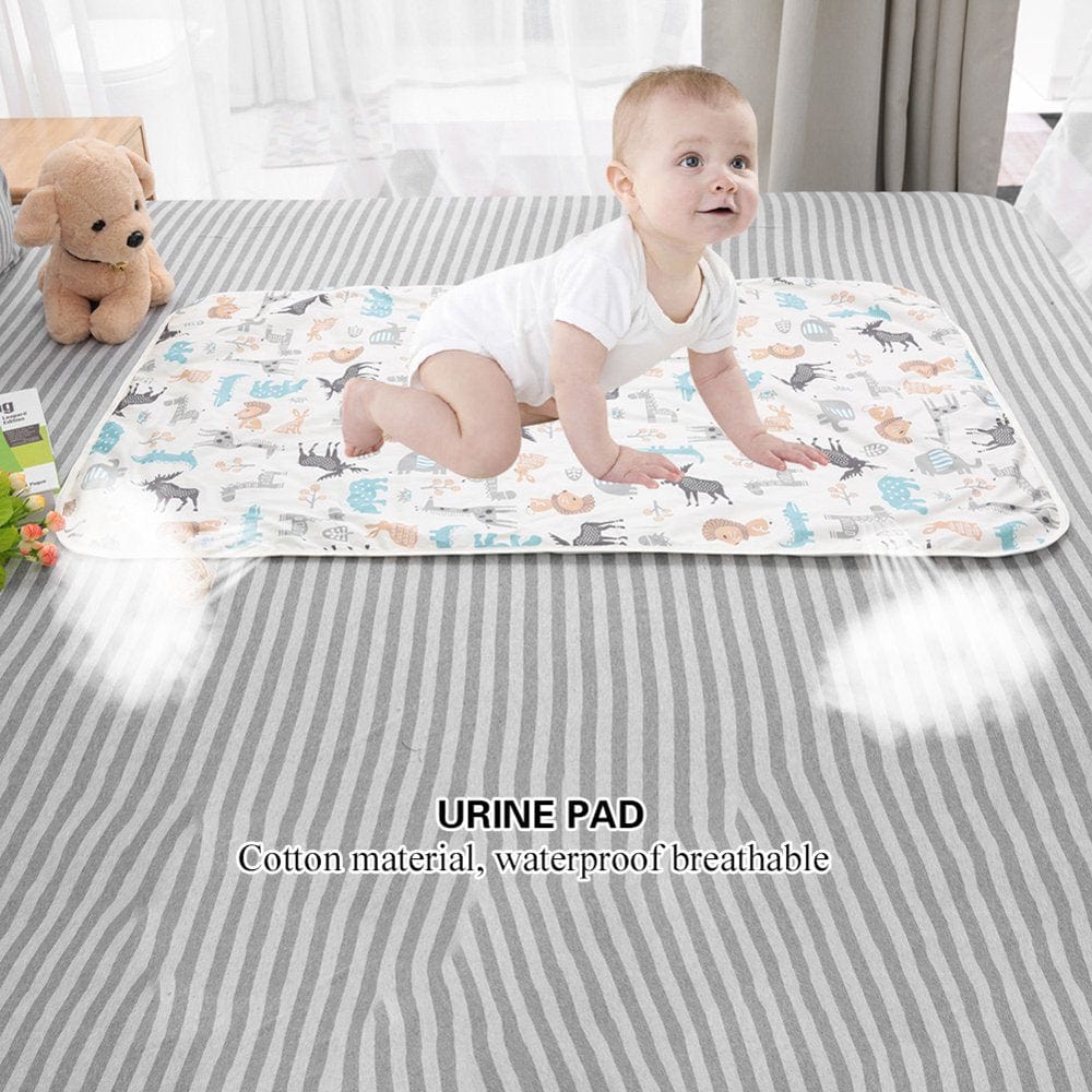 75 X 120Cm 3Layers Cotton Waterproof Baby Urine Pad Mat Bed Nappy Liner(Beige Deer) Animals & Pet Supplies > Pet Supplies > Dog Supplies > Dog Diaper Pads & Liners Domqga   