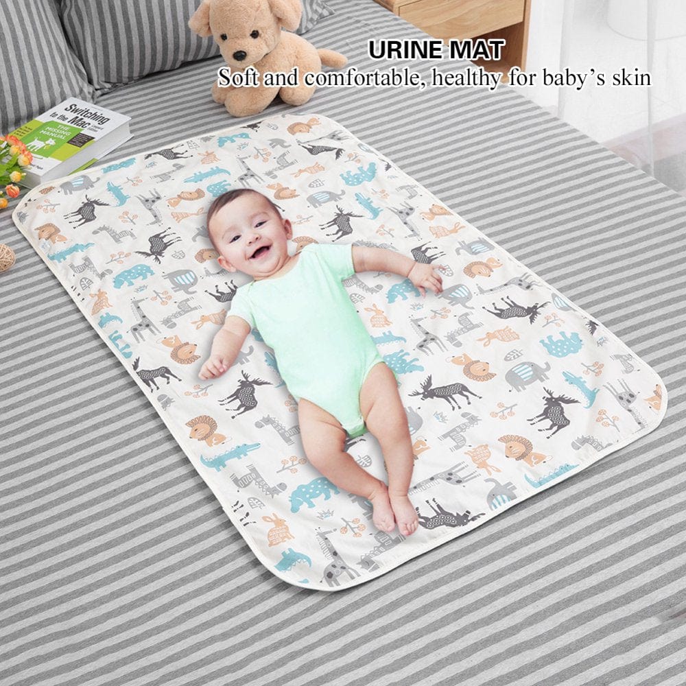 75 X 120Cm 3Layers Cotton Waterproof Baby Urine Pad Mat Bed Nappy Liner(Beige Deer) Animals & Pet Supplies > Pet Supplies > Dog Supplies > Dog Diaper Pads & Liners Domqga   