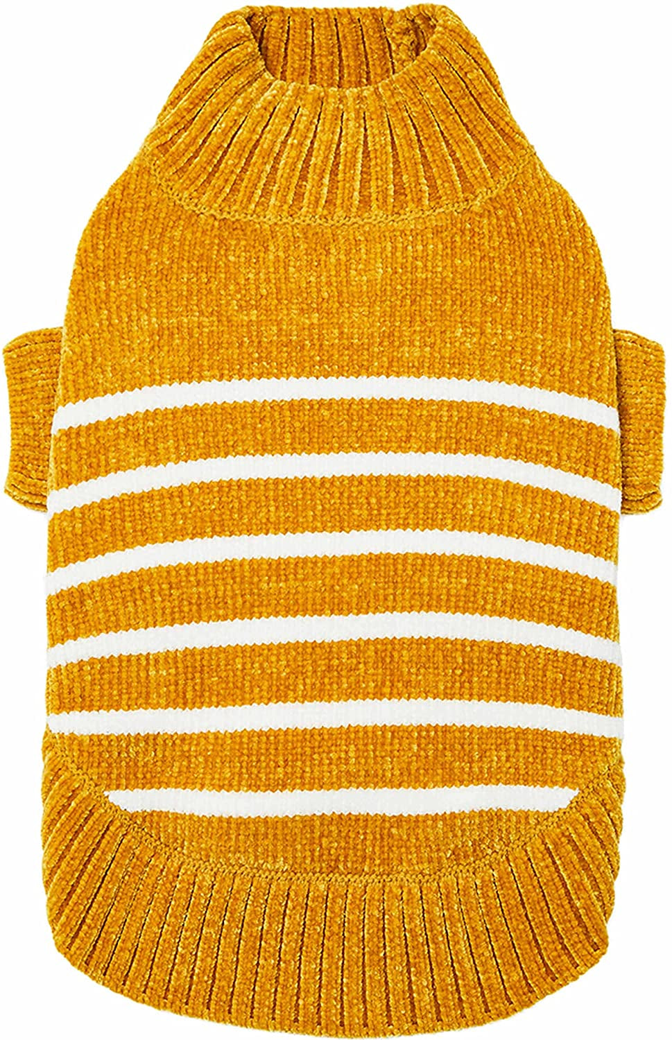 Blueberry Pet Cozy Soft Chenille Classy Striped Dog Sweater in Burgundy Red, Back Length 14", Pack of 1 Clothes for Dogs Animals & Pet Supplies > Pet Supplies > Dog Supplies > Dog Apparel Blueberry Pet Mustard 14 inch (Pack of 1) 