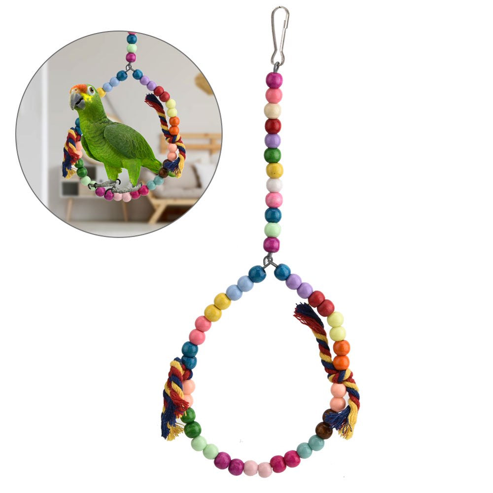 OTVIAP Inco Branco Bird Toys Swing Small Balls Hanging Bright Colors Beautiful Bird Toys Ladder for Birds Inco Toys Birds Perch Stress Relief Bird Toys Animals & Pet Supplies > Pet Supplies > Bird Supplies > Bird Ladders & Perches OTVIAP   