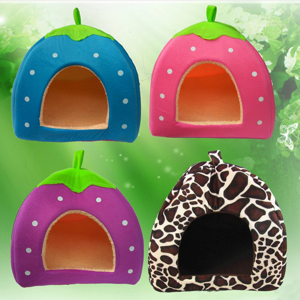 Leaveforme Strawberry Dog Puppy Cats Indoor Foldable Soft Warm Bed Pet House Kennel Tent Animals & Pet Supplies > Pet Supplies > Dog Supplies > Dog Houses leaveforme   