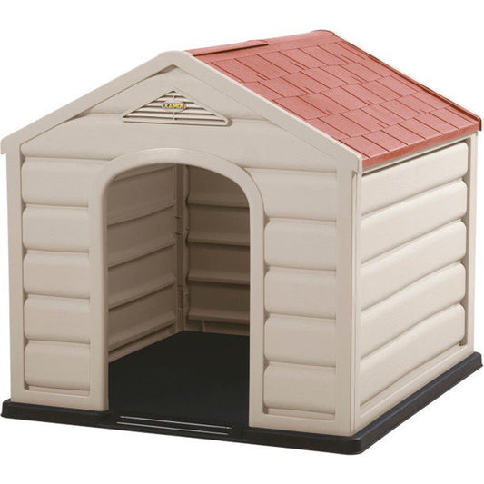 Rimax Resin Dog House for Small Breeds, Taupe, 23" H X 24" W X 26" D Animals & Pet Supplies > Pet Supplies > Dog Supplies > Dog Houses Rimax S  