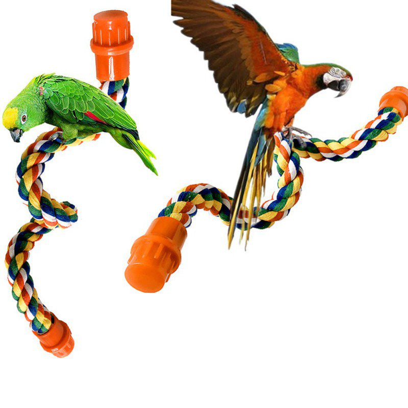 Parrot Cotton Rope Stand Perch Bird Climbing Rope Claw Grinding Toy Cage Accessories Bird Cage Accessories Animals & Pet Supplies > Pet Supplies > Bird Supplies > Bird Cage Accessories Ardorlove   