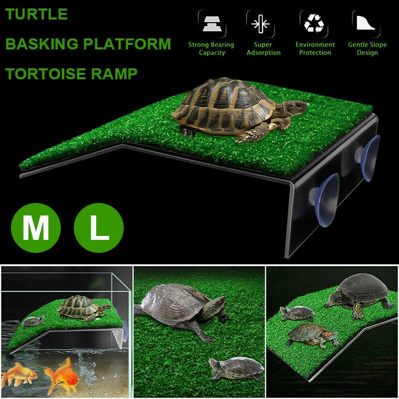 Turtle Basking Platform Large Tank Accessories Reptile Climbing Ladder Ramp Resting Terrace Gecko Turtle Deck Animals & Pet Supplies > Pet Supplies > Small Animal Supplies > Small Animal Habitat Accessories shanxilangushangmaoyouxiangongsi   