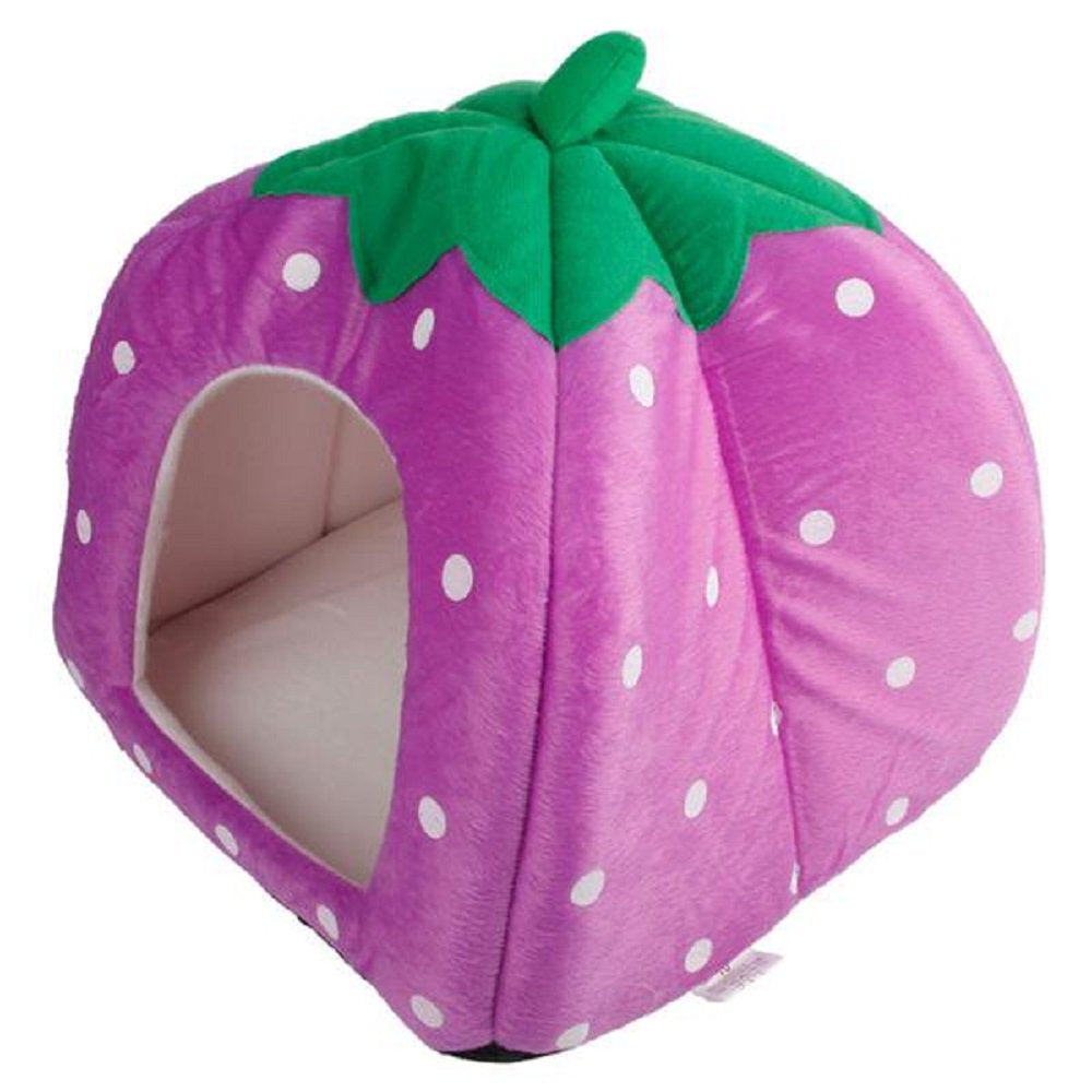 Four Seasons Foldable Soft Strawberry Dog House Semi-Enclosed Cat House Pet Supplies, Breathable and Moisture-Proof Animals & Pet Supplies > Pet Supplies > Dog Supplies > Dog Houses NA   