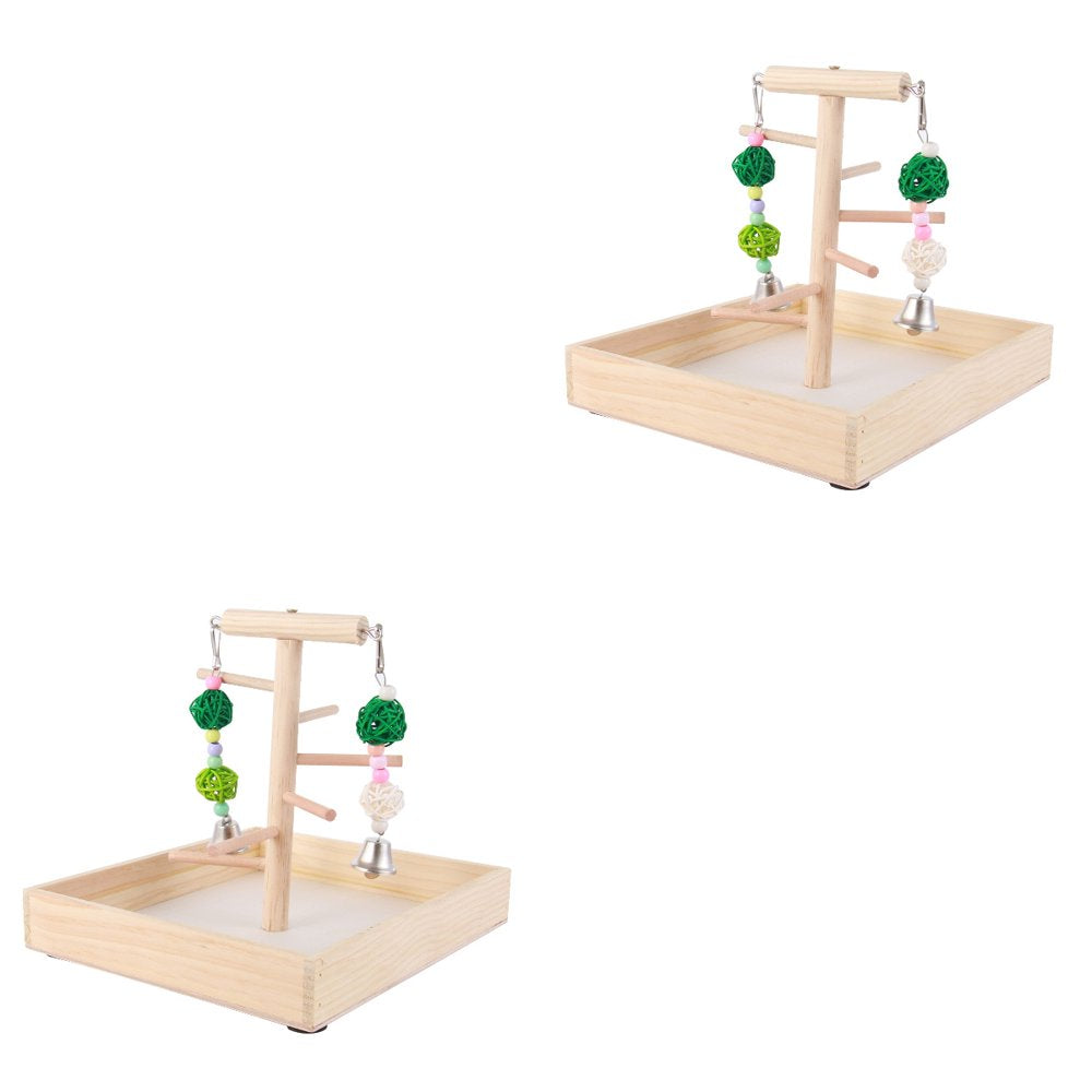 Frcolor Stand Play Parrot Bird Macaw Cockatiel Exercise Gym Playstand Toys Wood Perch Training Playground Budgie Playpen Animals & Pet Supplies > Pet Supplies > Bird Supplies > Bird Gyms & Playstands FRCOLOR   