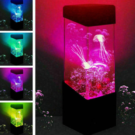 Jellyfish Lava Lamp, Jelly Fish Lamp Electric Aquarium Tank Mood Night Light with Color-Changing, Home Office Bedroom Desktop Decoration Gift Animals & Pet Supplies > Pet Supplies > Fish Supplies > Aquarium Lighting MUTOCAR Style 2: Fish  