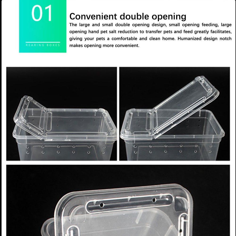 Thinsont 10Pcs Reptiles Feeding Container Transparent Viewing High-Strength Insect Supplies Raising Boxes Household Pet Food Storage White Animals & Pet Supplies > Pet Supplies > Reptile & Amphibian Supplies > Reptile & Amphibian Food Thinsont   