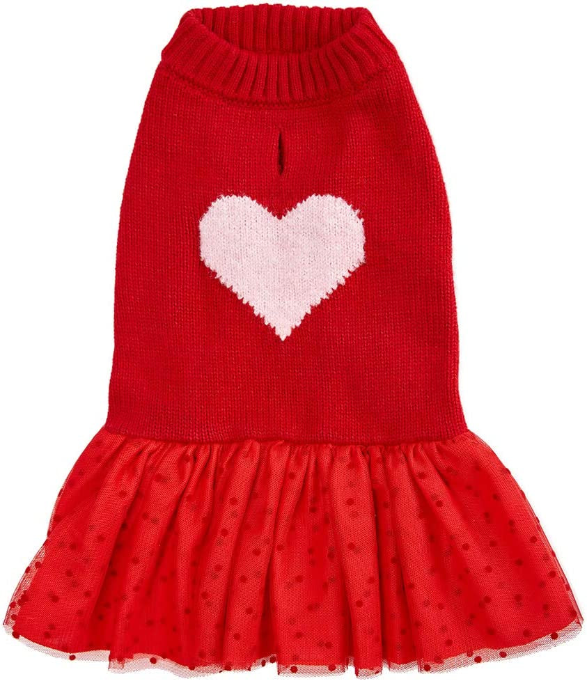 Blueberry Pet 2023 New Heart Dog Sweater Valentine’S Day Clothes for Large Girl Dogs, Hot Pink Pullover Crewneck Holiday Apparel, Back Length 20” Animals & Pet Supplies > Pet Supplies > Dog Supplies > Dog Apparel Blueberry Pet Heart 10 inch (Pack of 1) 