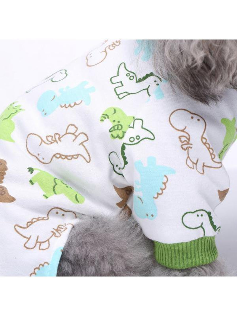 Topumt Dog Cotton Pajamas Sleepwear Small Dog Soft Clothes Pet Jumpsuit Coat Apparel US Animals & Pet Supplies > Pet Supplies > Dog Supplies > Dog Apparel Topumt   