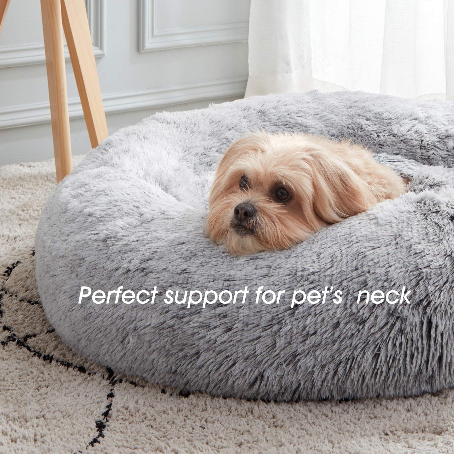 Anti-Anxiety Dog & Cat Bed, JINJIU Warm Soft Pet Bed, round Nest Sleeping Bed