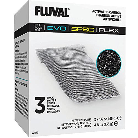 Fluval Spec/Evo/Flex Activated Carbon, Replacement Aquarium Filter Media, 3-Pack, A1377 Animals & Pet Supplies > Pet Supplies > Fish Supplies > Aquarium Filters Fluval   