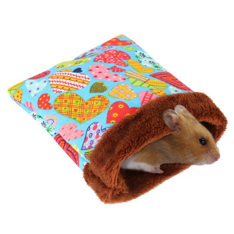 Warm Plush Hamster Bed House Soft Guinea Pig Bed Rat Nest Small Animals Mouse Sleeping Bag Cavie House Accessories Hamster Cage