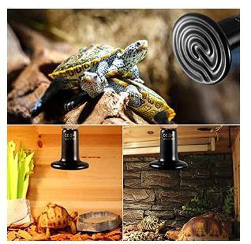 75W Infrared Ceramic Heat Lamp Bulb| Heat and Light for Reptiles and Amphibian Tanks, Terrariums and Cages | for Turtle Aquarium Aquatic Reptile Lizard Habitat Heat Lighting Animals & Pet Supplies > Pet Supplies > Reptile & Amphibian Supplies > Reptile & Amphibian Habitat Heating & Lighting shanxilangushangmaoyouxiangongsi   