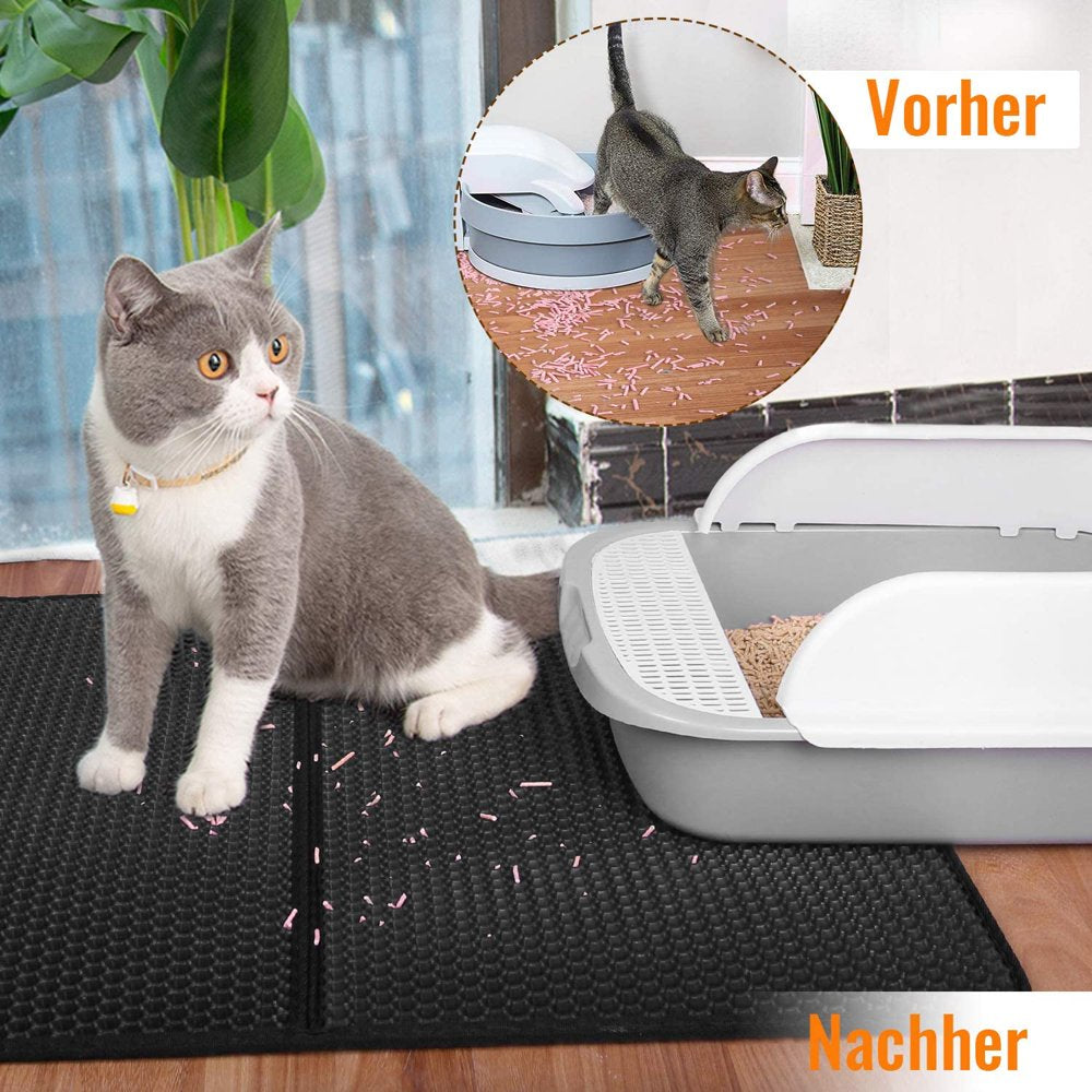 Cat Litter Mat Size 55*75CM Double Layer Design Honeycomb Cat Litter Mat Waterproof Non-Slip Eva Material Washable Easy Clean Durable Mat for Litter Box Animals & Pet Supplies > Pet Supplies > Cat Supplies > Cat Litter Box Mats Aroma360   