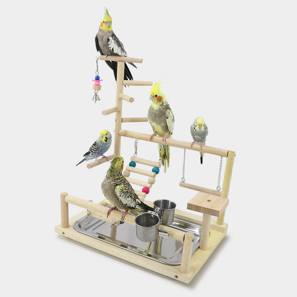 Bird Playground Parrot Playstand Easy to Install Safety Environmental for Protection Exercise Activity Center Gift for B Animals & Pet Supplies > Pet Supplies > Bird Supplies > Bird Gyms & Playstands SHEDIY   