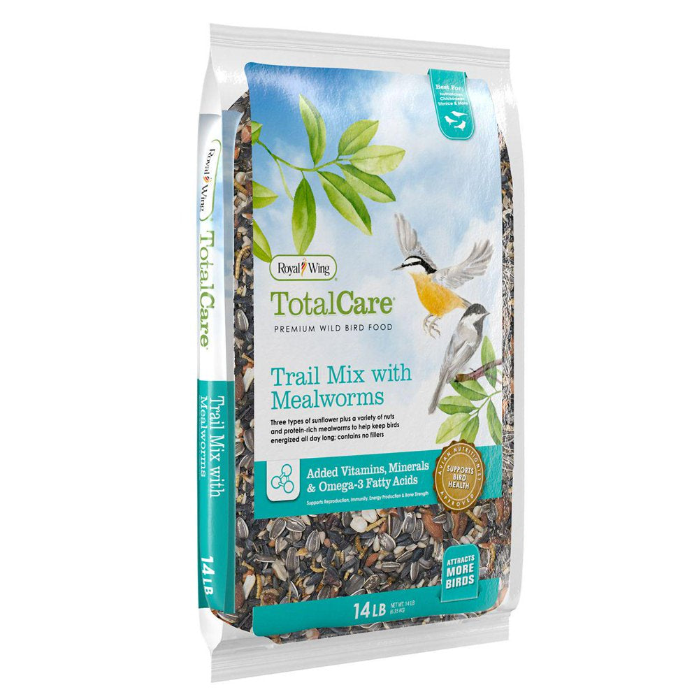 Royal Wing Total Care Trail Mix with Mealworms Wild Bird Food, 14 Lb. Animals & Pet Supplies > Pet Supplies > Bird Supplies > Bird Food Royal Wing   