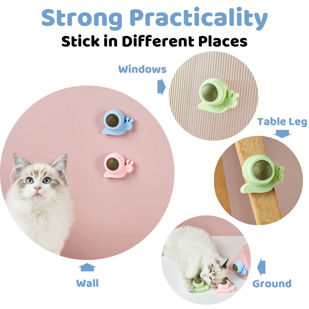 Rumbeast 3Pcs Catnip Wall Ball Toy, Catnip Toy for Cats Wall Licker, Self-Adhesive Catnip Edible Balls for Teeth Cleaning Cats Animals & Pet Supplies > Pet Supplies > Cat Supplies > Cat Toys RUMBEAST   